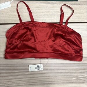 Aerie Red Satin Bralette